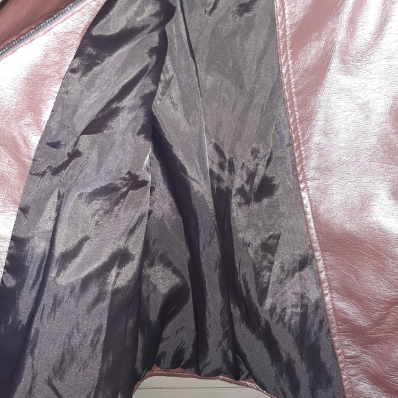 art class Pink Faux Leather Moto Jacket - Picture 3 of 4